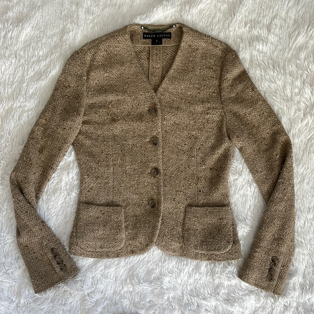Ralph Lauren Black Label Vintage Silk Blazer size 6 - Picture 6 of 15